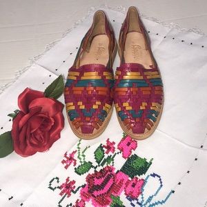 NWT Leather Strappy Slip On Huaraches/Sandals